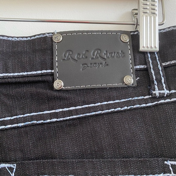 Red Rivet Black Bootified Stretch Pull On “Jean” Leggings Size M New With Tag - Picture 9 of 10